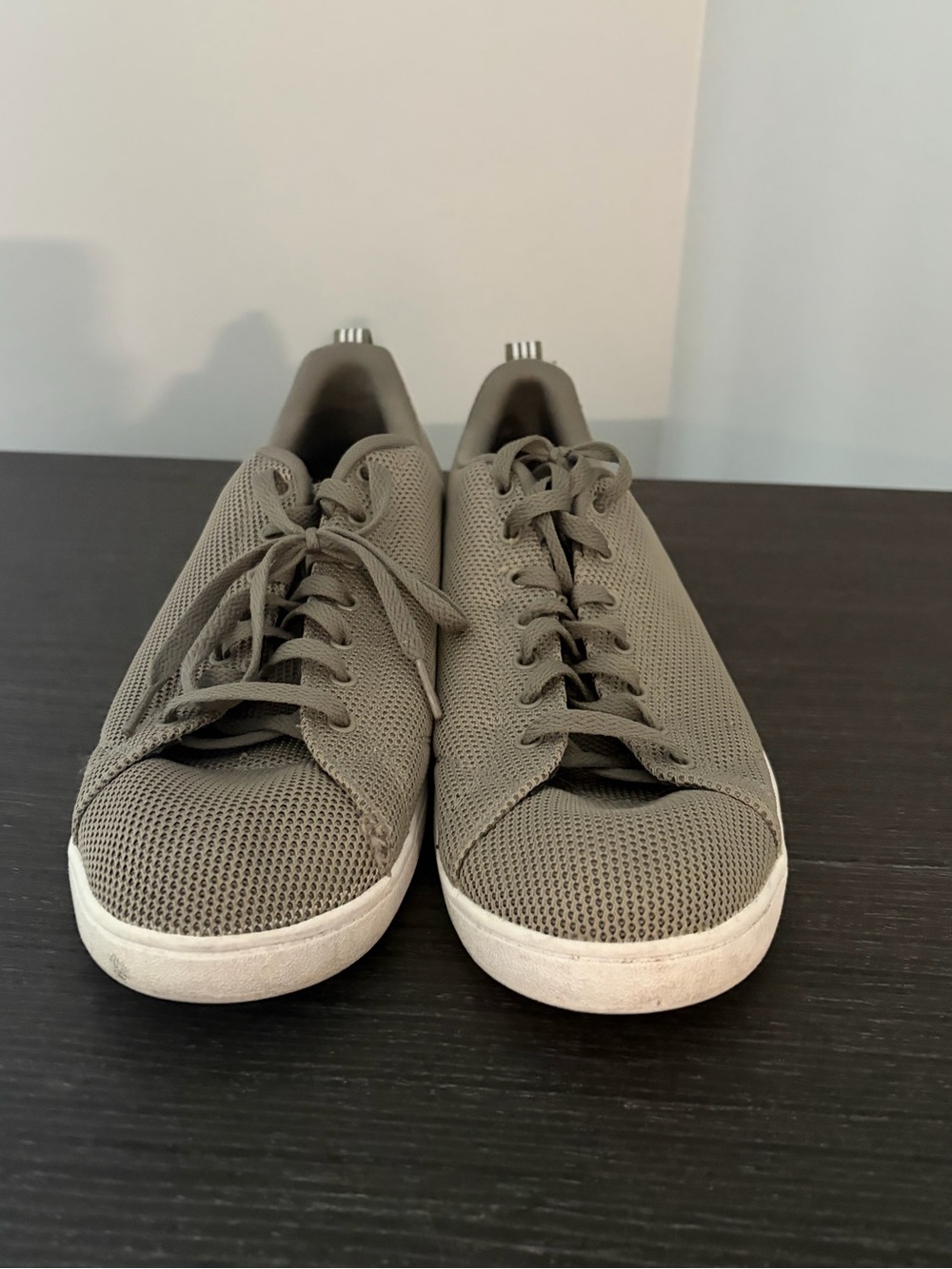 Adidas Men's Olive Knit Low-Top Sneakers